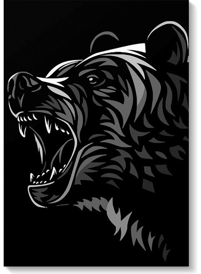 RYN Bear Wall Art Black 40x60cm - Image 2