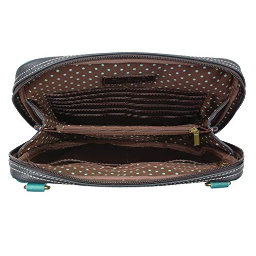 CHALA Companion Organizer Crossbody with Adjustable Strap and Built-In Wallet - Two Turtles - navy - Image 5
