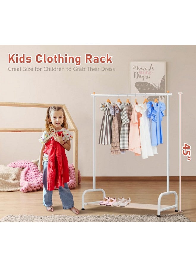 Sleeping Lamb حامل ملابس الأطفال سليبنج لامب، حامل ملابس صغيرة للأطفال مع رف تخزين سفلي، حامل ملابس للأطفال لتخزين المعاطف، حامل ملابس لملابس الرقص، أبيض - Image 2