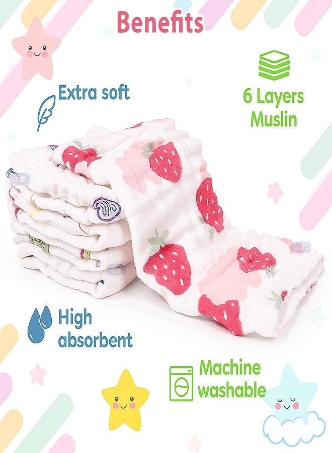 Koochie-Koo Soft Muslin Cloth for New Born Baby 500 GSM 25x25 cm, Pack of 5 Gentle Baby Towels Newborn Premium Bath Towels for Delicate Skin Gift for New Parents Fabric - Image 3