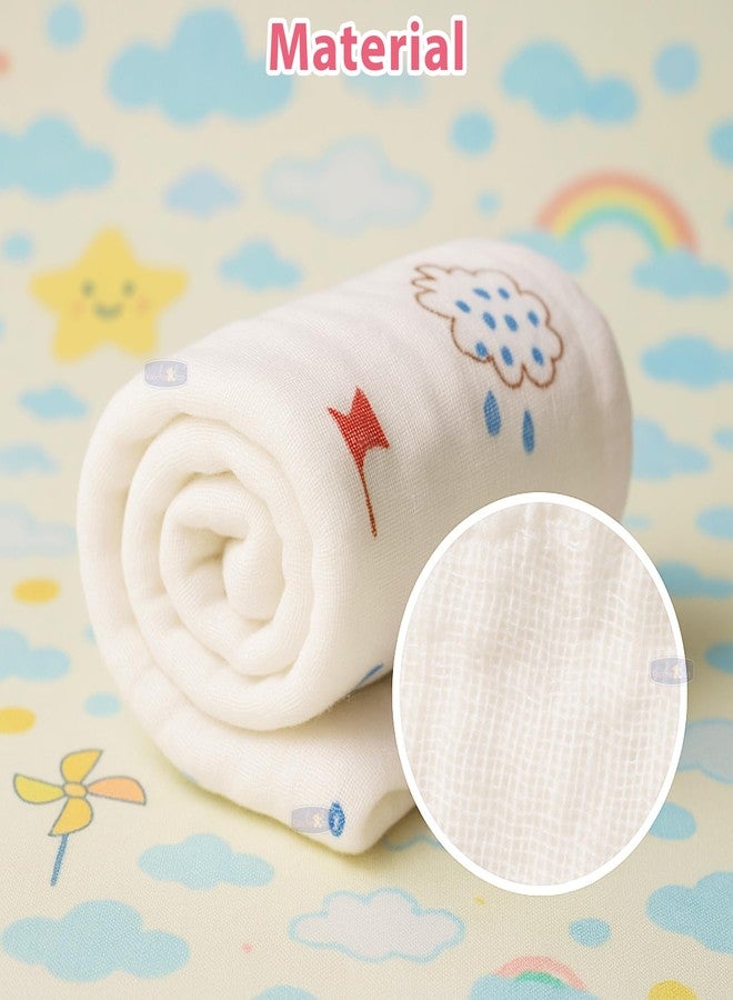 Koochie-Koo Soft Muslin Cloth for New Born Baby 500 GSM 25x25 cm, Pack of 5 Gentle Baby Towels Newborn Premium Bath Towels for Delicate Skin Gift for New Parents Fabric - Image 5