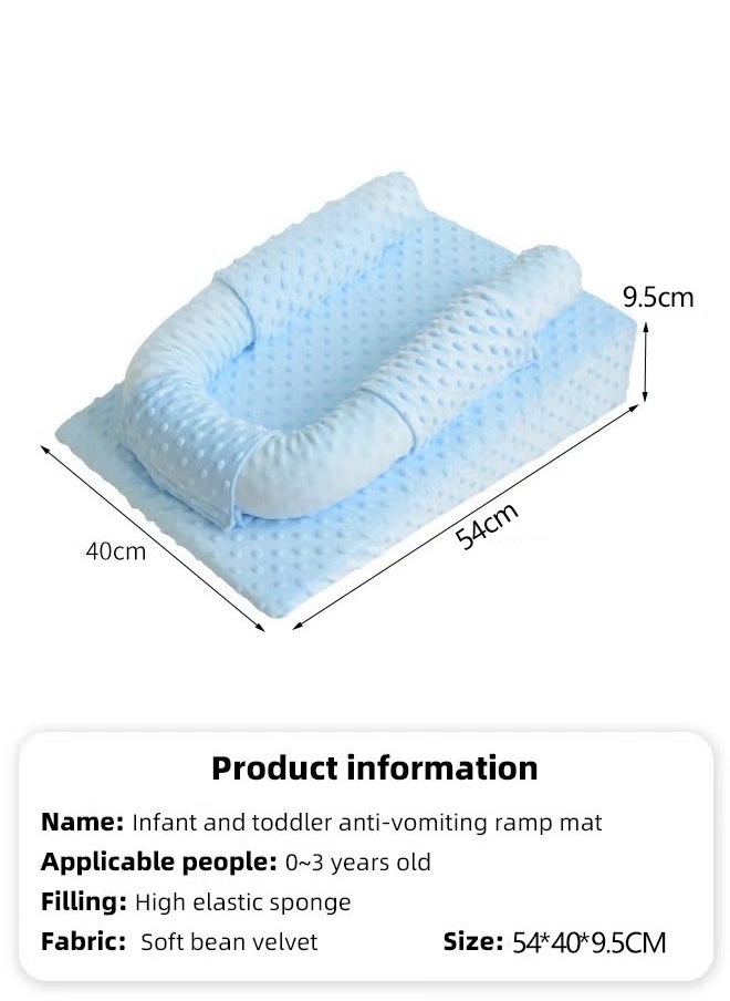Vinnatsu Baby Lounger Baby Wedge Pillow Nursery Pillows,Bed-in-Bed Sleeping Pad, Multifunctional Anti-Reflux Babies Lounger, Anti-Choking,30° Height Travel Crib, Side Rails to Prevent Infant From Falling  - Image 2