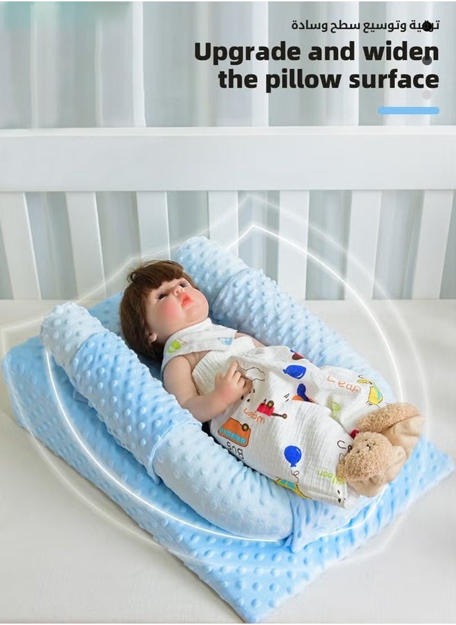 Vinnatsu Baby Lounger Baby Wedge Pillow Nursery Pillows,Bed-in-Bed Sleeping Pad, Multifunctional Anti-Reflux Babies Lounger, Anti-Choking,30° Height Travel Crib, Side Rails to Prevent Infant From Falling  - Image 5