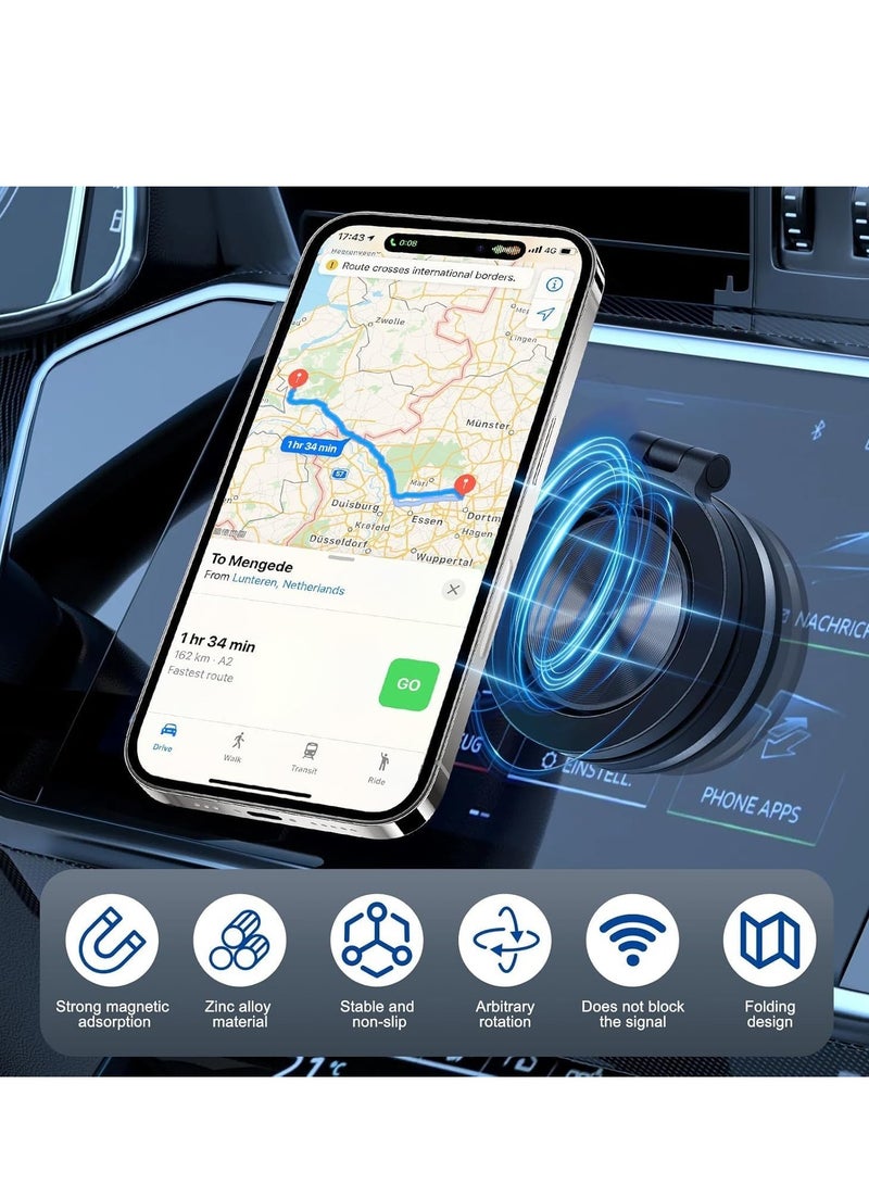 JAJEEK "Universal Car Phone Holder Mount for iPhone 16 Pro - 20 Strong Magnets & 360° Rotation (Black)" - Image 4