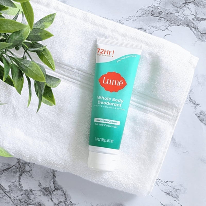Lume Whole Body Deodorant - Invisible Cream Tube - 72 Hour Odor Control - Aluminum Free, Baking Soda Free, Skin Safe - 3.0 ounce (Minted Cucumber) - Image 5