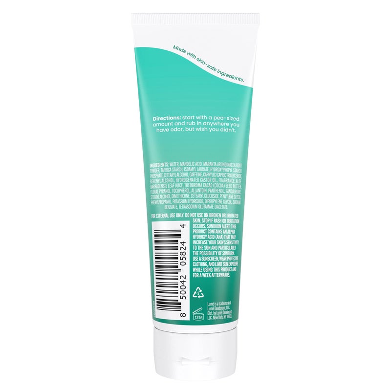 Lume Whole Body Deodorant - Invisible Cream Tube - 72 Hour Odor Control - Aluminum Free, Baking Soda Free, Skin Safe - 3.0 ounce (Minted Cucumber) - Image 2
