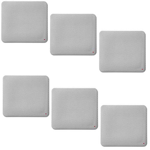 3M Precise Mouse Pad Enhances The Precision of Optical Mice at Fast Speeds and Extends The Battery Life of Wireless Mice up to 50%, 9 in x 8 in (MP114-BSD1), 6 Pack - Image 1