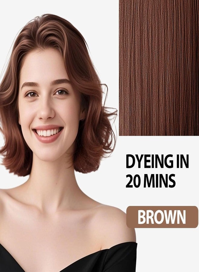 Farndu Brown Hair Dye Shampoo for Women Men, Ammonia Free, PPD Free Gray Hair Coverage Hair Color Shampoo - Image 2