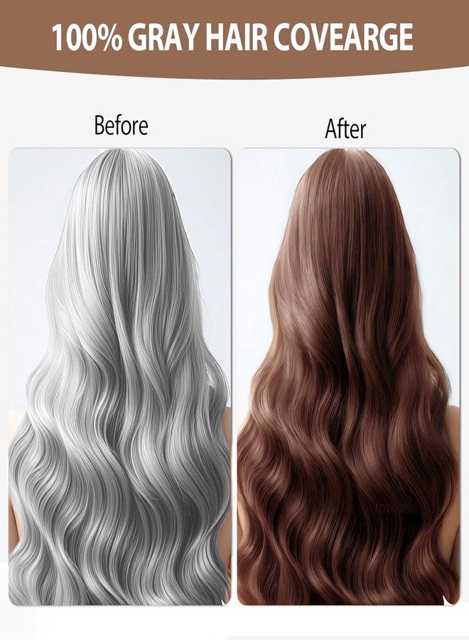 Farndu Brown Hair Dye Shampoo for Women Men, Ammonia Free, PPD Free Gray Hair Coverage Hair Color Shampoo - Image 5
