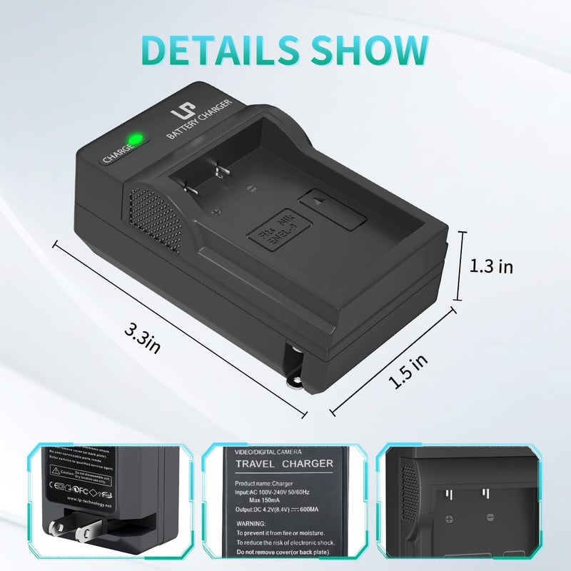 L & P EN-EL9 Battery Charger, EN EL9a Charger Compatible with Nikon EN-EL9 EN EL9a Battery, Nikon D40, D40X, D60, D3000, D5000 Cameras, MH-23 Charger - Image 5