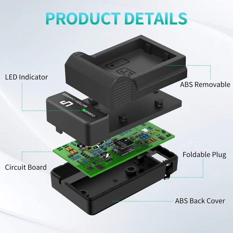 L & P EN-EL9 Battery Charger, EN EL9a Charger Compatible with Nikon EN-EL9 EN EL9a Battery, Nikon D40, D40X, D60, D3000, D5000 Cameras, MH-23 Charger - Image 3