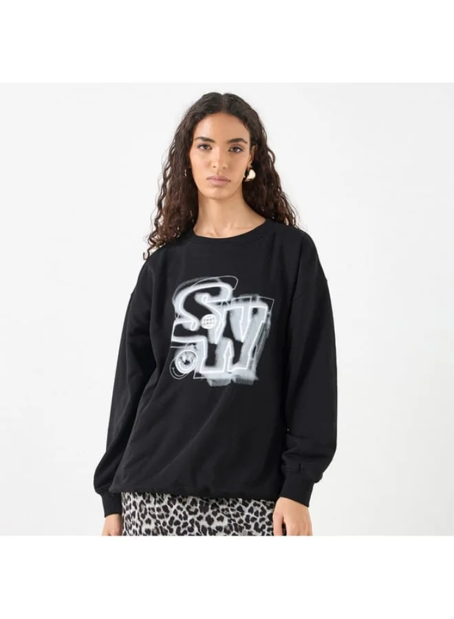 SP Characters SmileyWorld Print Sweatshirt with Long Sleeves