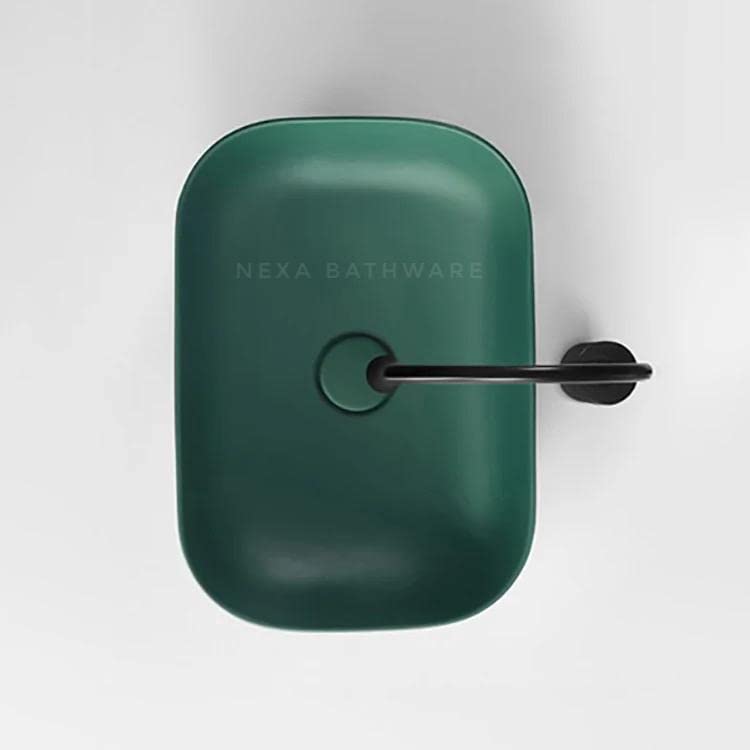 Nexa Bathware Impoarted Ceramic Wash Basin Luxurious Wash basin Table Top Bathroom Sink Wash Matt AQUA GREEN Colour 18 x 13 x 5 INCH838 - Image 3