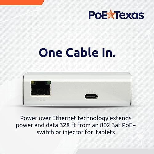 PoE Texas PoE to USBC Power Delivery Compatible with Tablet Computers Like iPad Pro Gen 3 Microsoft Surface Go Google Pixel and More USBC Power Compatible wiPad Pro Gigabit Power Data 2 - Image 3