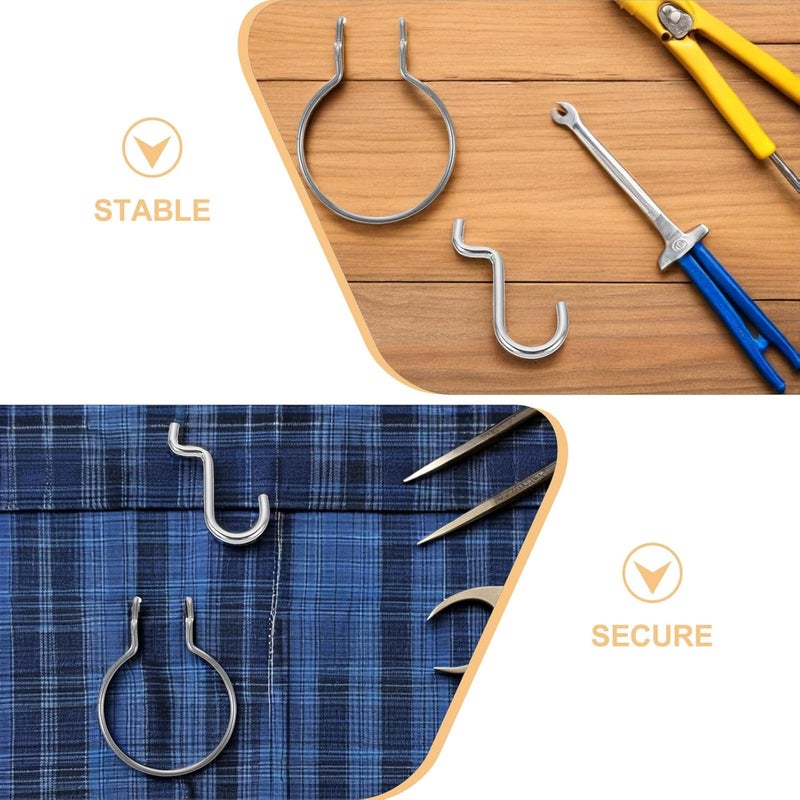 1 Set Pegboard Hooks - Pegboard Cup Holder Rings - Heavy Duty Peg Board Accessories for Organizing Cups Jars Tools in Garage Kitchen Laundry Room - Image 3