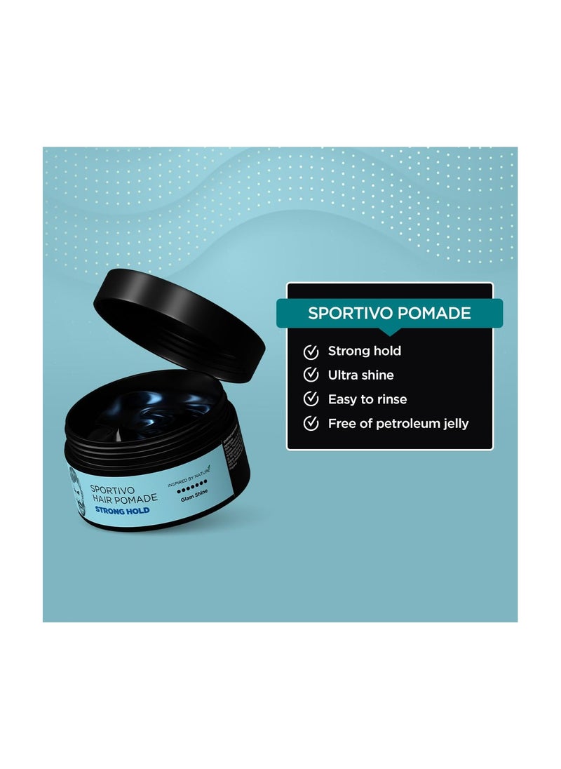 The Man Company Sportivo Stronghold Hair Styling Pomade Wax for Men | Stylish Glossy Finish Hair Volumizer | Non Sticky - 100gm - pzsku/ZF5A5AB7A72DBAA401BD6Z/45/_/1730981819/4afab340-4dfb-4188-a193-37eee8d02b3b