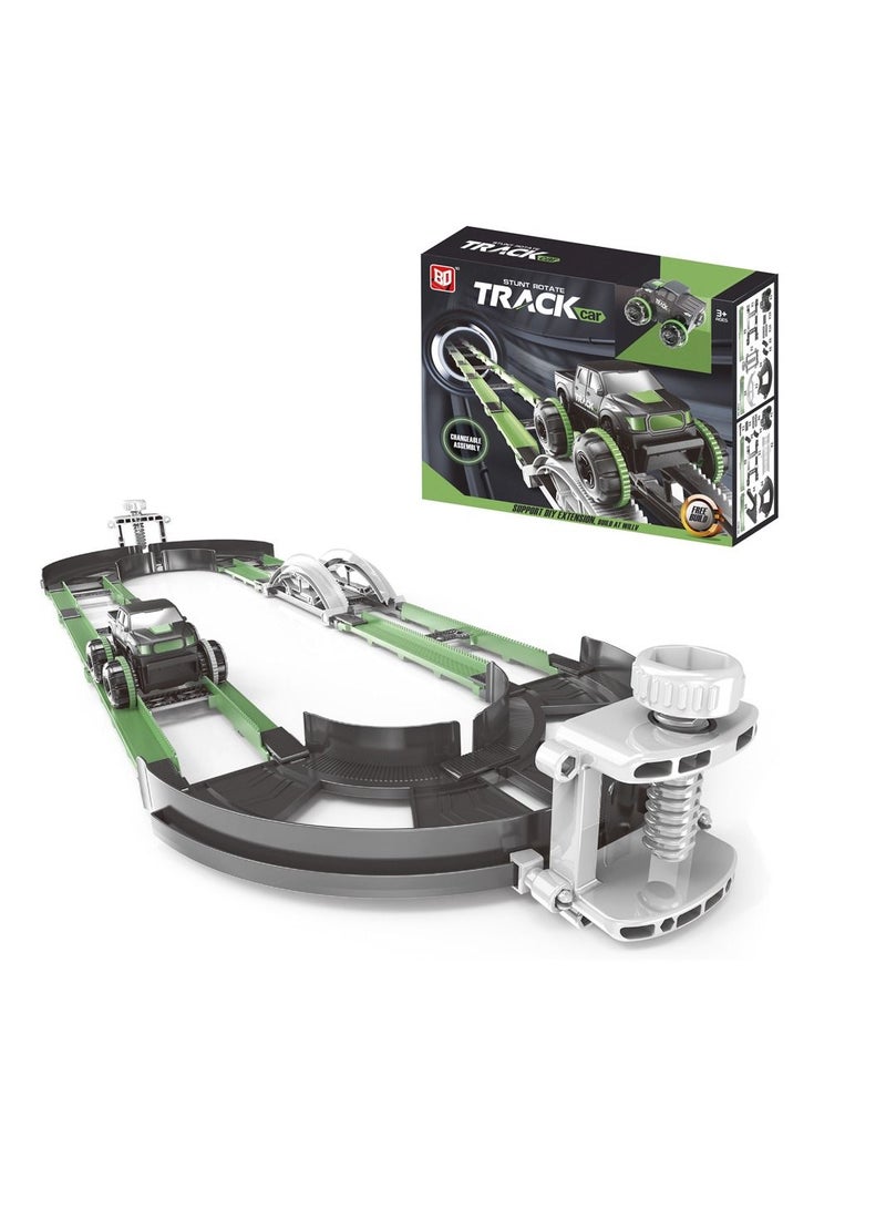 BD Ultimate Stunt Rotate Track Car: 54-Piece Set with Changeable Assembly, DIY Tracks, Light Wheel - Perfect for Kids Ages 3+ - Image 3