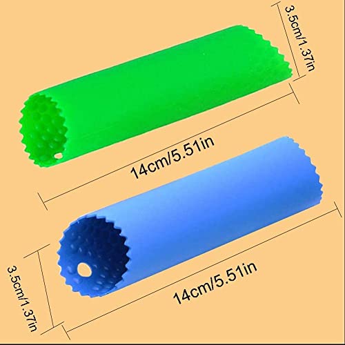 Maxracy 2 Set Peeler Silicone Easy Roll Tube Useful Garlic Odorfree Kitchen Tool (Red,Blue) - Image 5