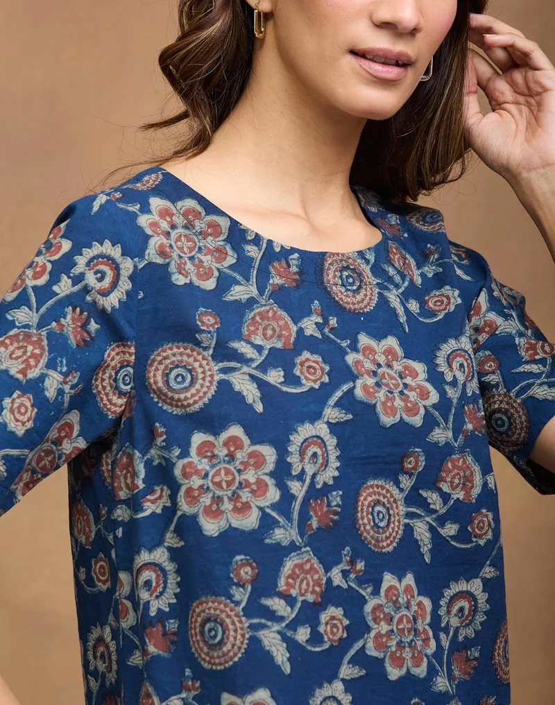 Fabindia  Indigo Cotton Top for Women | Best Price UAE