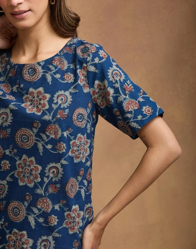 Fabindia  Indigo Cotton Top for Women | Best Price UAE