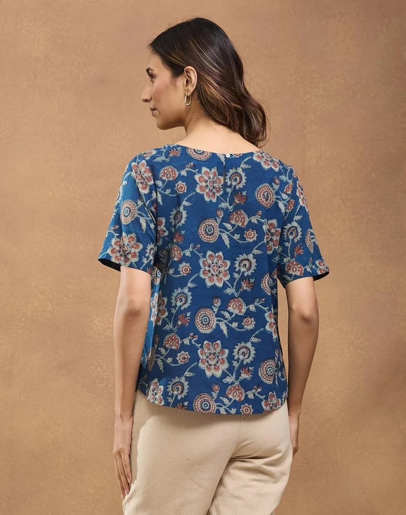 Fabindia  Indigo Cotton Top for Women | Best Price UAE