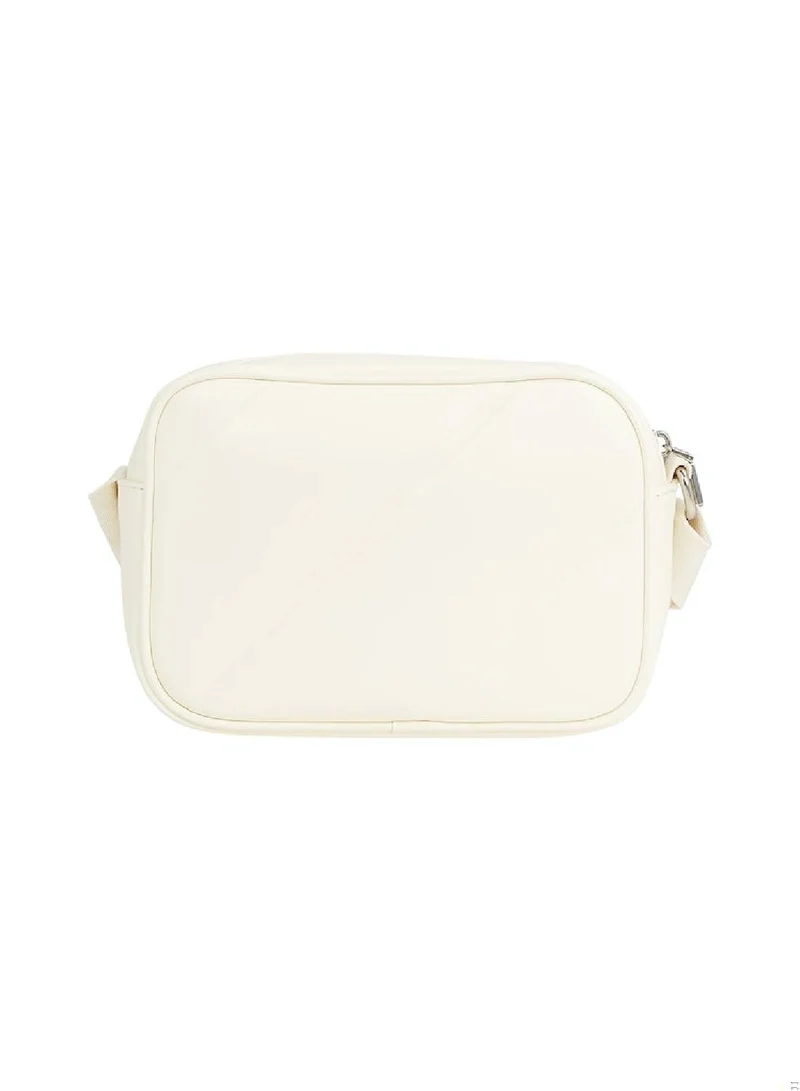 Calvin Klein Jeans Women's Quilted Camera Crossover Bag - Polyurethane, White