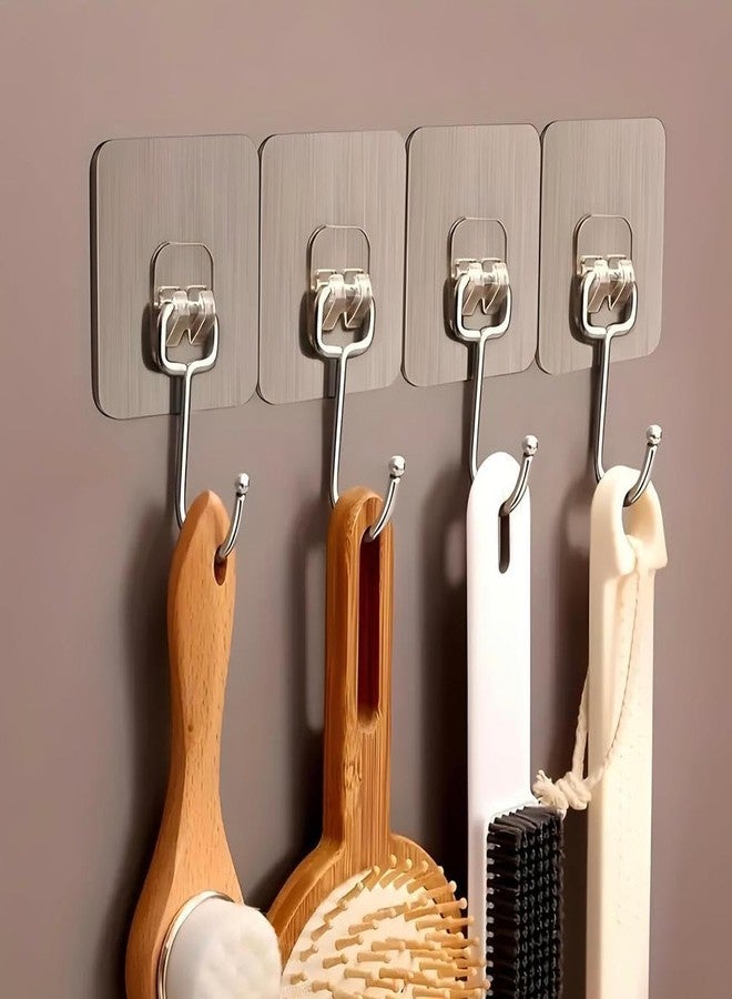 VARENYYA Wall Hooks for Hanging Strong, Adhesive Hooks for Wall Heavy Duty, Wall hangings, Kitchen Accessories Items, Sticky Photo Frame Hangers (Golden Hook 5-pcs) - Image 4