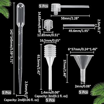 PH PandaHall مجموعة أدوات تعبئة العطر PH PandaHall 5 مجموعات مضخة نقل العطر أدوات قمع قطارة حقنة مضخة موزع للسفر زجاجة رذاذ عطر سائلة قابلة لإعادة التعبئة - Image 2