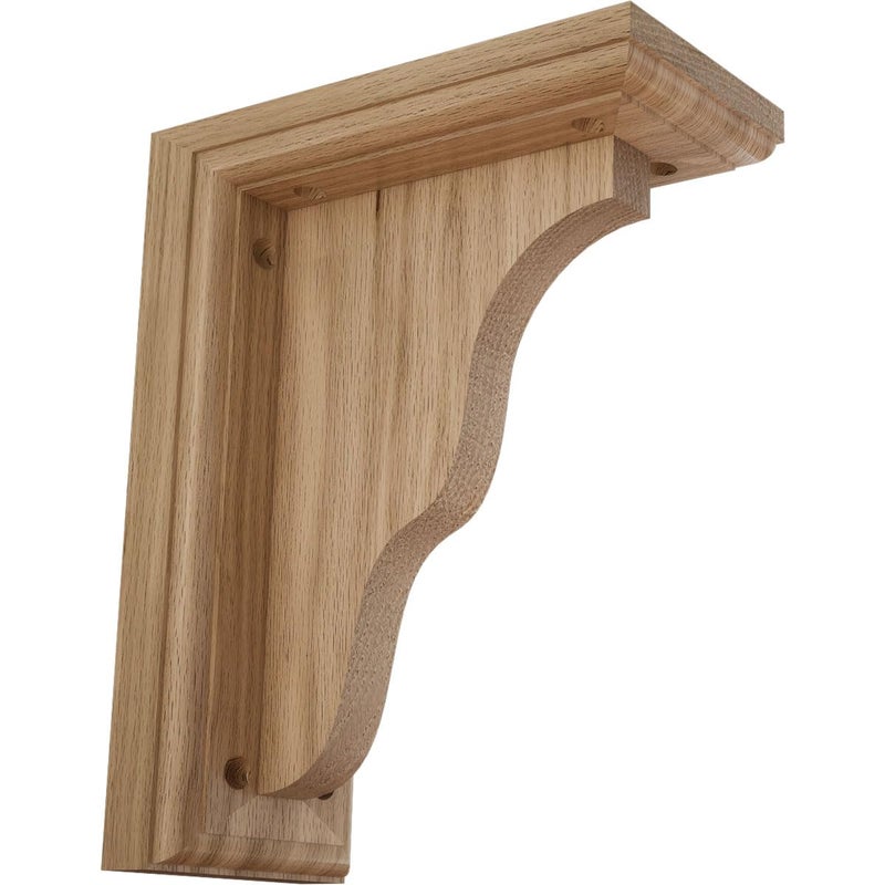 Ekena Millwork BKT03X07X09HARO Hamilton Traditional Wood Brackets 3 12W x 7D x 9H Red Oak