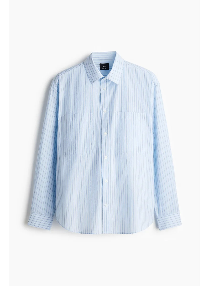 H&M Loose Fit Poplin Shirt