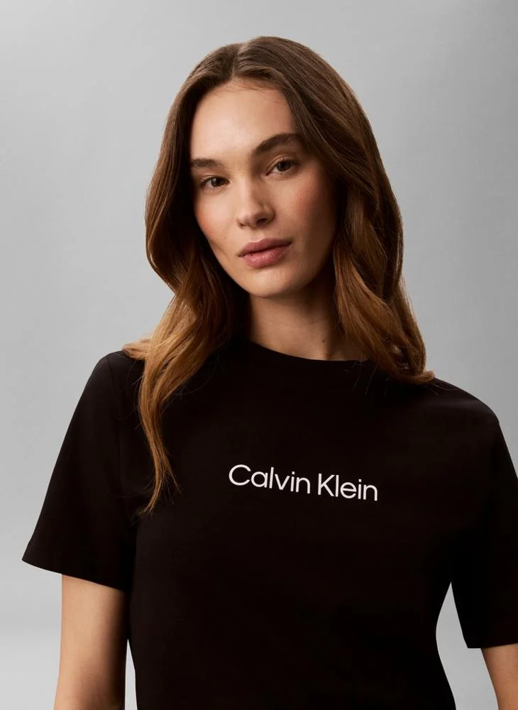 Calvin Klein  Logo Crew Neck Tee for Women | Best Price UAE