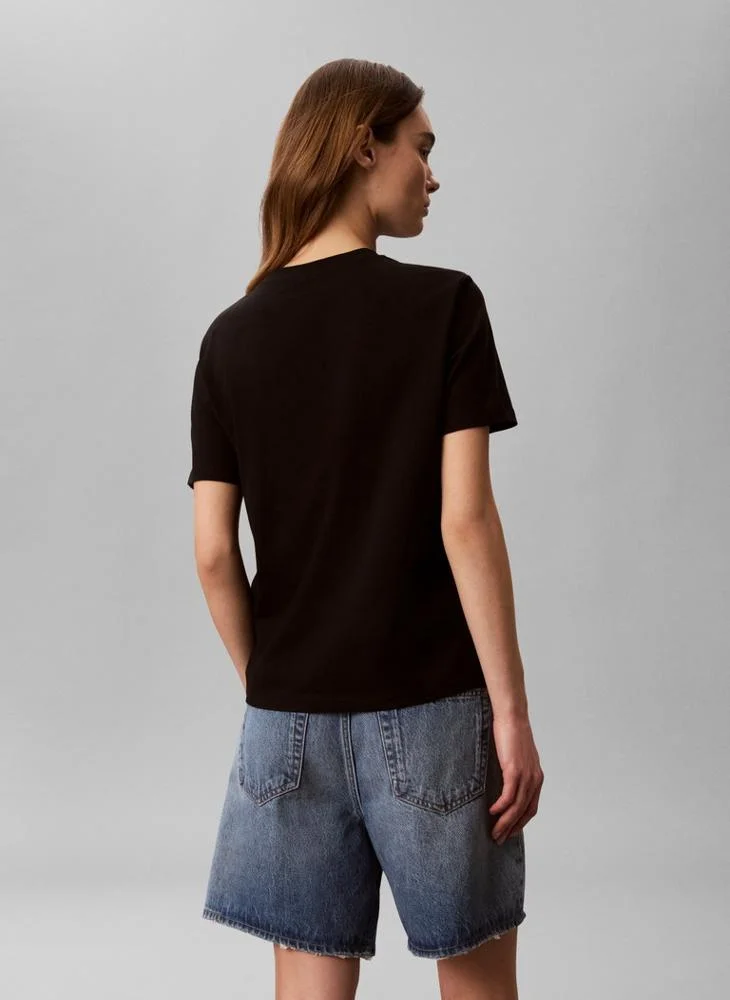 Calvin Klein  Logo Crew Neck Tee for Women | Best Price UAE