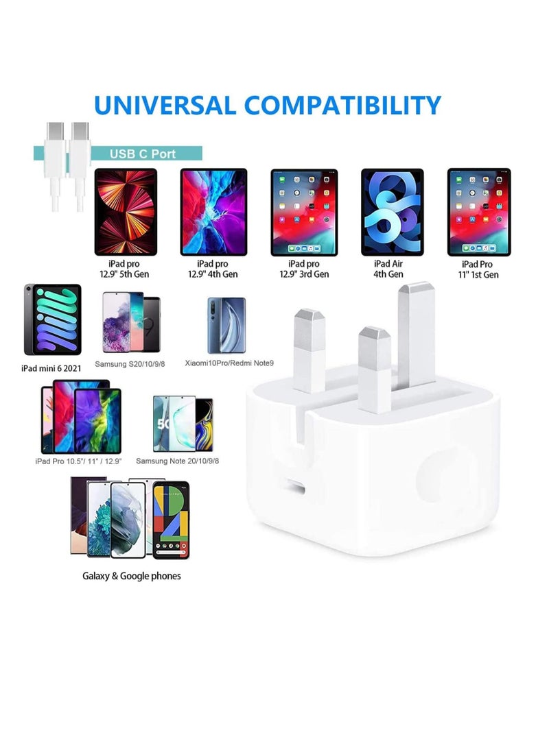 LEDIN 20W USB-C Power Adapter (Folding Pins) Compatible with iPhone 12 Pro Max, iPhone 11 Pro Max, iPhone SE, iPad, and More - Image 4