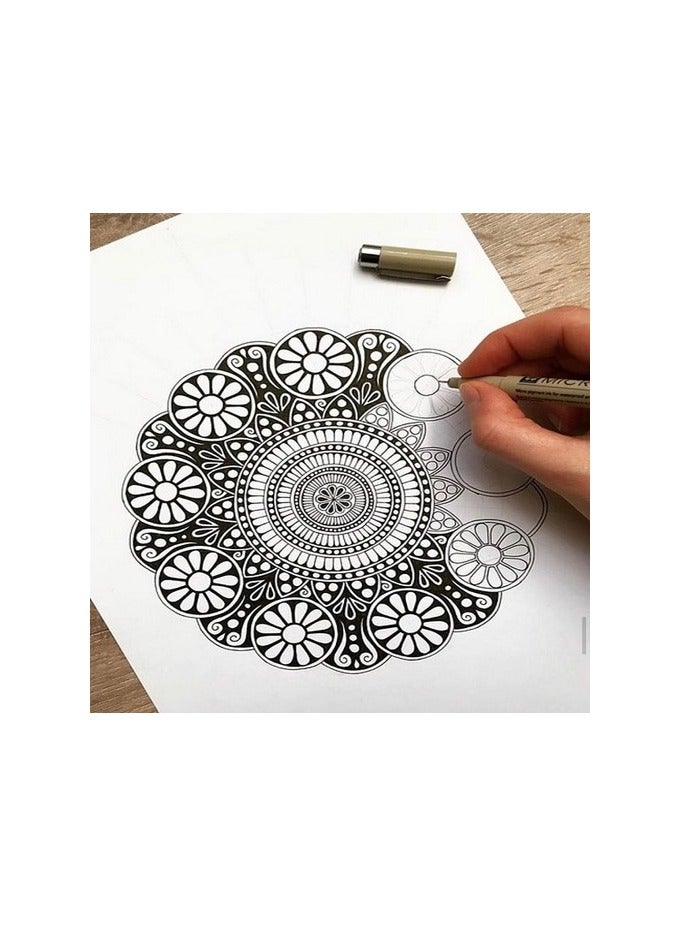 Sakura Pigma Black Pen Set, 6 Sizes - Image 3