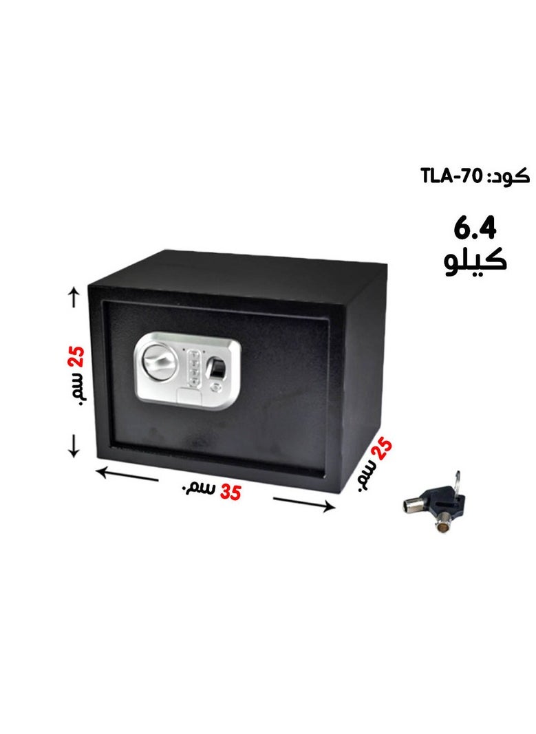Generic Luxury Fire-Resistant Digital Security Safe With Fingerprint,Electronic Number Pad And Lock And Physical  Key 35*25*25 CM  - Image 1