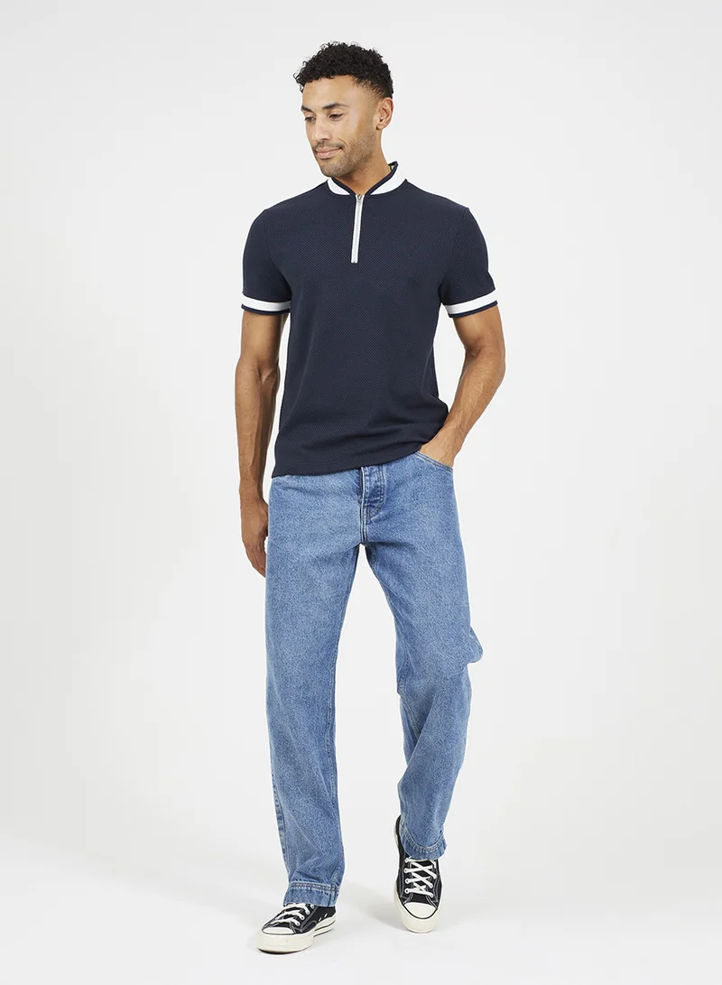 BRAVE SOUL Half Zip T-Shirt