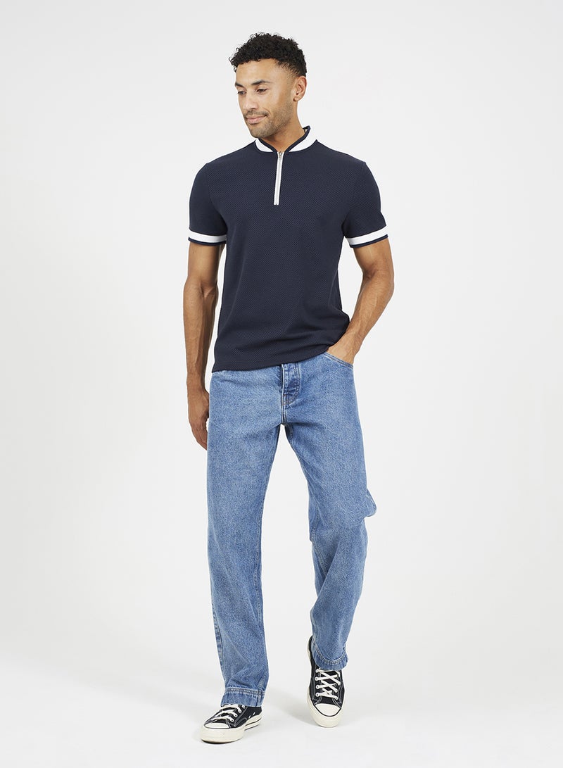 BRAVE SOUL Half Zip T-Shirt  - Image 4