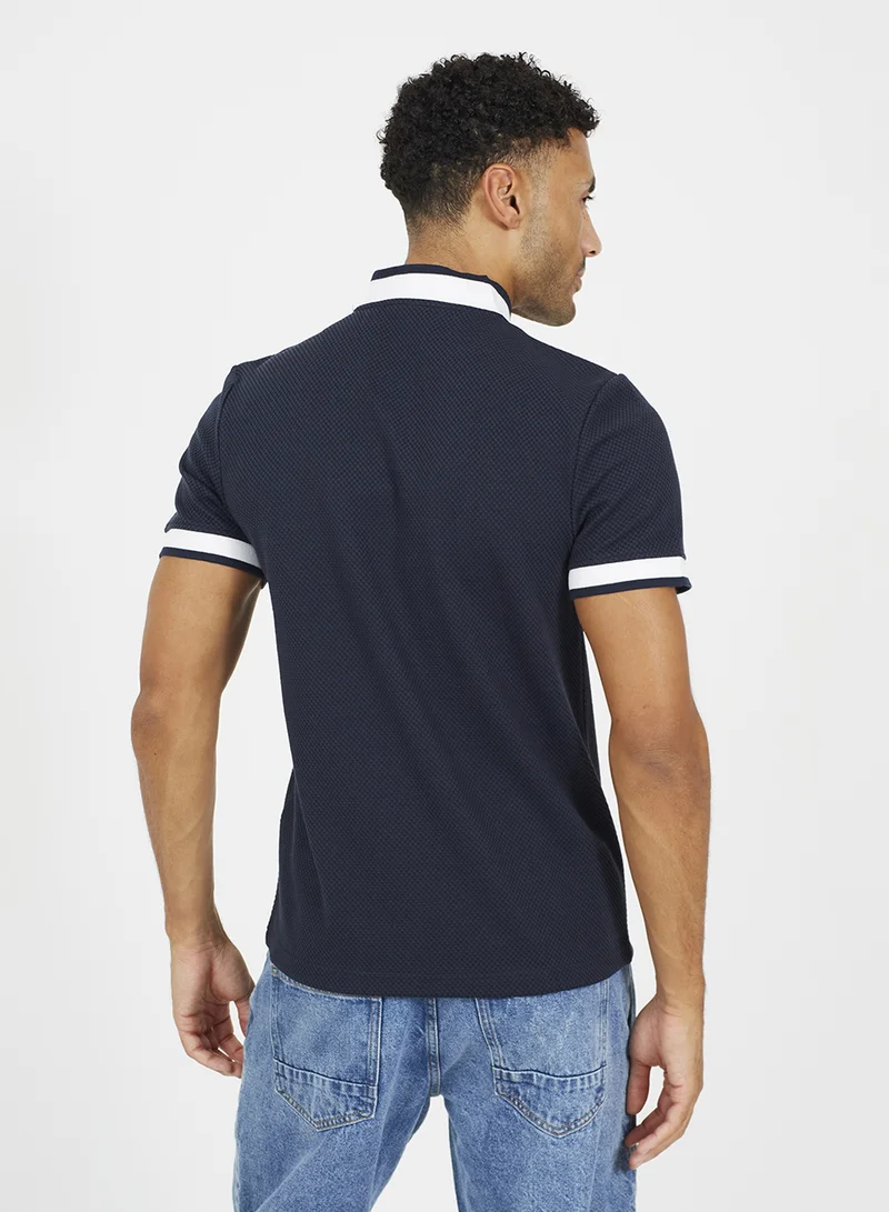 BRAVE SOUL Half Zip T-Shirt