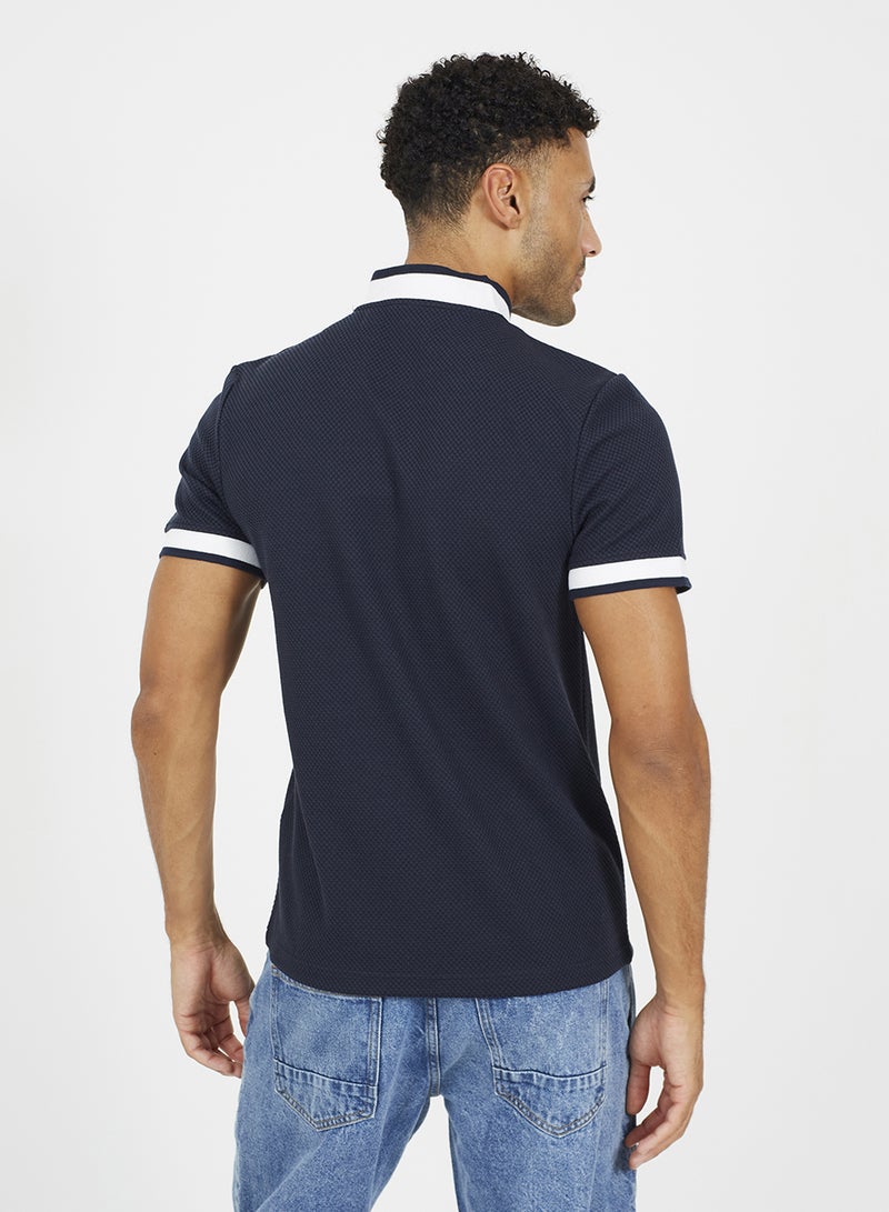 BRAVE SOUL Half Zip T-Shirt  - Image 3