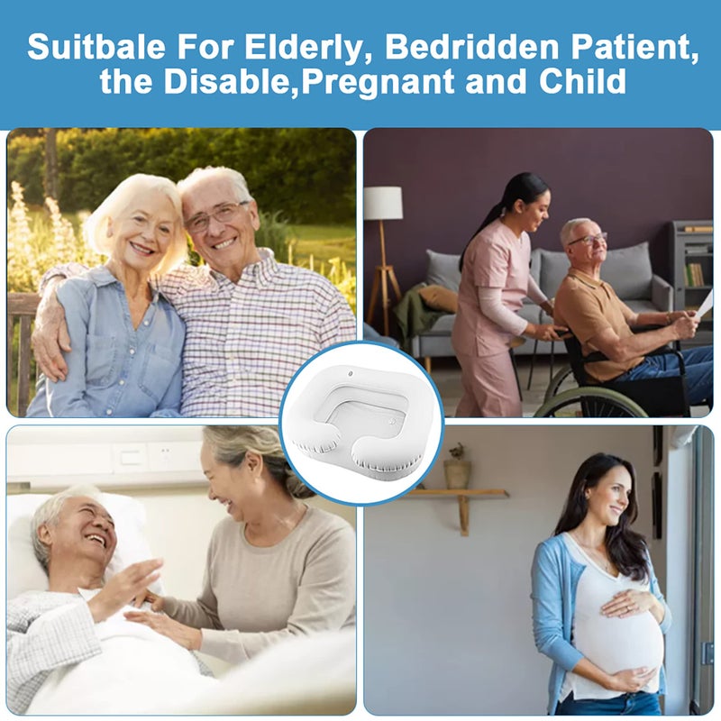 BOLESHU Inflatable Shampoo Basin for Bedside, Shampoo Tub for Locs, Portable Shampoo Bowl for Elderly, Disabled, Pregnant, Injured, Bedridden, Handicapped, Hair Washing Tray for Sink at Home (White) - Image 5