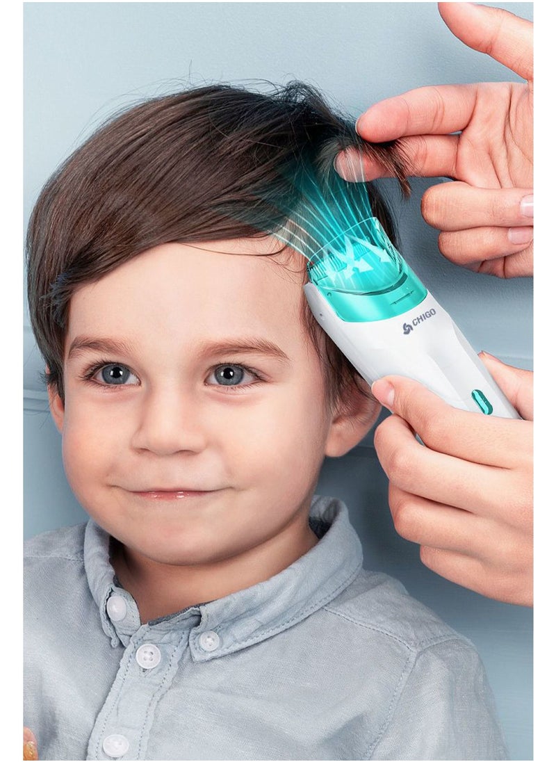 CHIGO - Baby Hair Clipper, Quiet Kid Hair Clipper with Safe Ceramic Blade & LCD Power Display, Professional Hair Trimmer for Kids Waterproof Rechargeable Haircut Kit for Toddler Children - Image 1