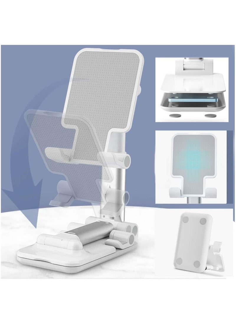 Generic - Foldable & Adjustable Tablet Stand, Extendable Compact Desktop Tablet Stand Holder Cradle Dock Compatible with Phones, Ipad Pro 11, Samsung Galaxy Tabs - Image 1