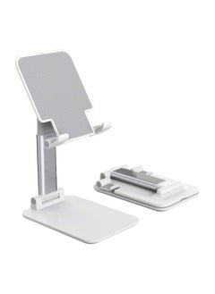 Foldable & Adjustable Tablet Stand, Extendable Compact Desktop Tablet Stand Holder Cradle Dock Compatible with Phones, Ipad Pro 11, Samsung Galaxy Tabs