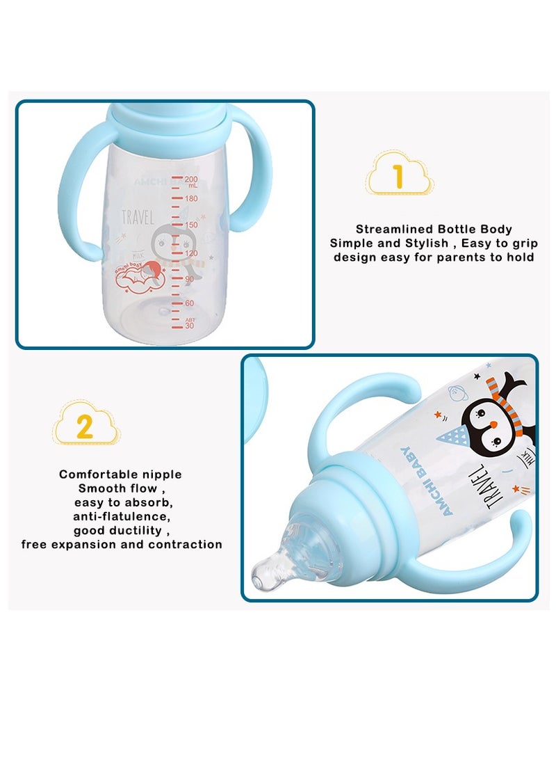 أمتشي بيبي زجاجة رضاعة بمقبض سعة 200 مل - 2 قطعة - Image 4