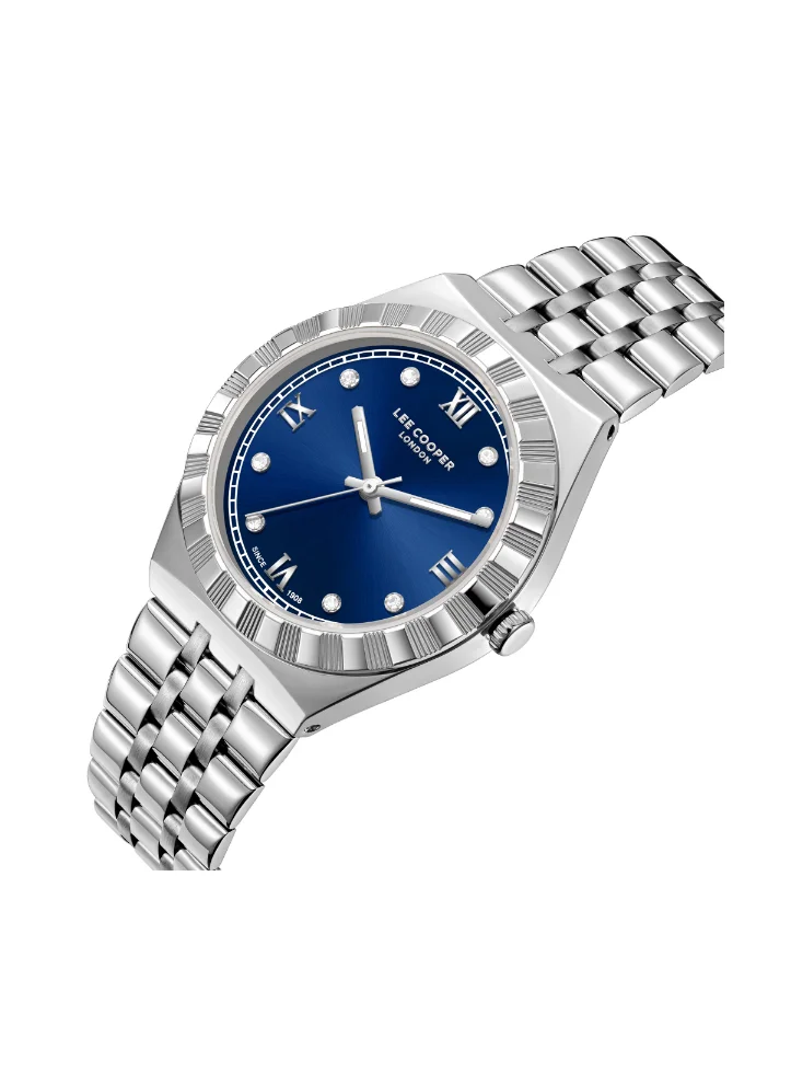 Lee Cooper Lee Cooper LC08059.390 Women's Analog Display Watch & Metal Strap Silver