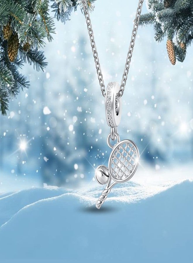 QeenseKc Tennis Ball Racket Pendant Charm Sport Travel Bead for Pandora Charm Bracelet - Image 2