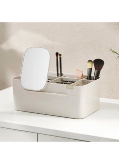 Joseph Joseph Joseph Joseph 75005 Viva Makeup Cosmetic Storage Organizer with Drawer, Large with Mirror, Shell  - Image 2
