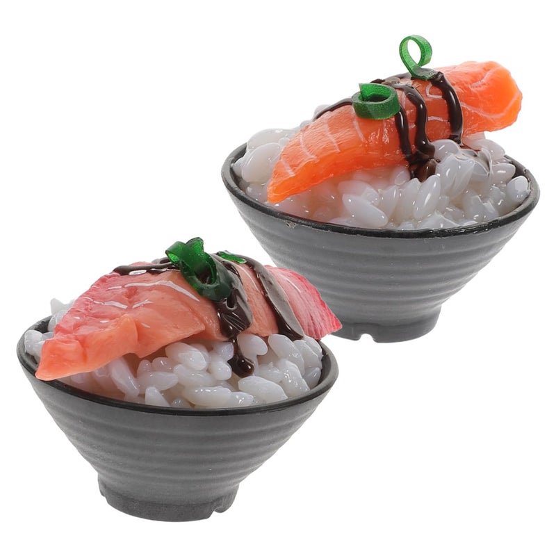 Realistic Beef Rice Sushi Model 2Pcs Pretend Play Kitchen Toy Photography Prop - Image 2
