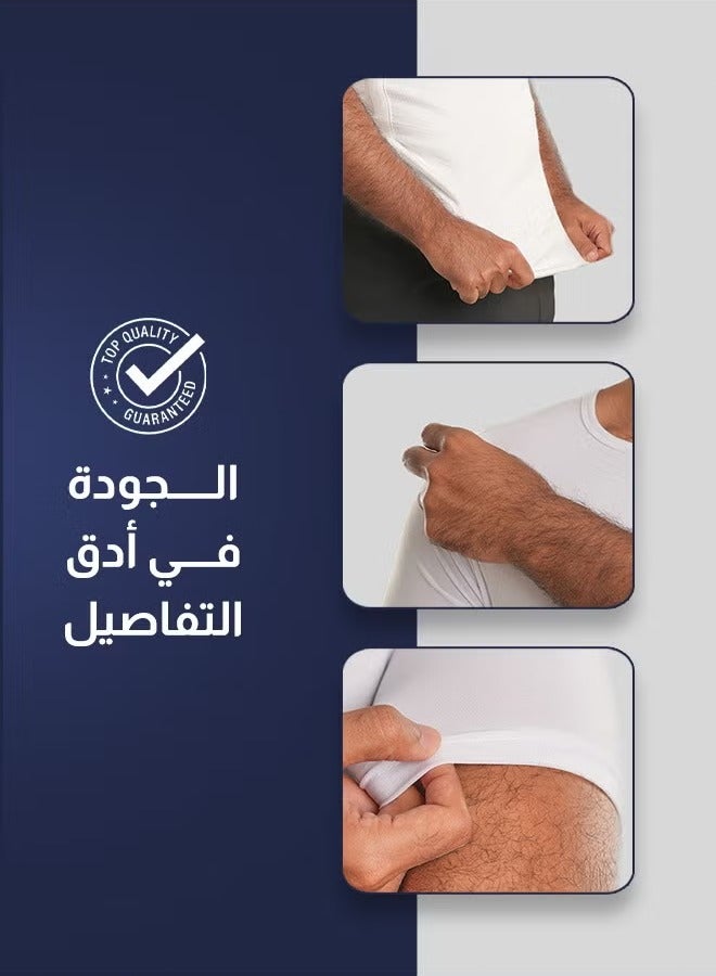 Hicomony Men’s Tummy and Waist Slimming T-shirt Corset for Thobe - Image 3