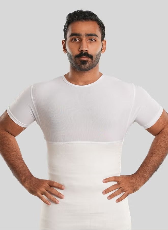 Hicomony Men’s Tummy and Waist Slimming T-shirt Corset for Thobe - Image 1